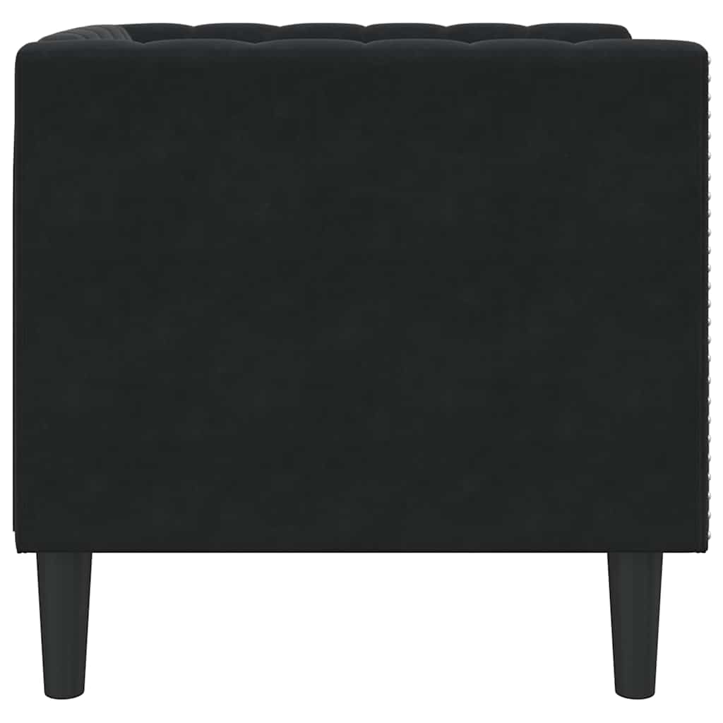 Chesterfield Sofa Chair Other Black 71 x 74.5 x 70.5 cm Velvet